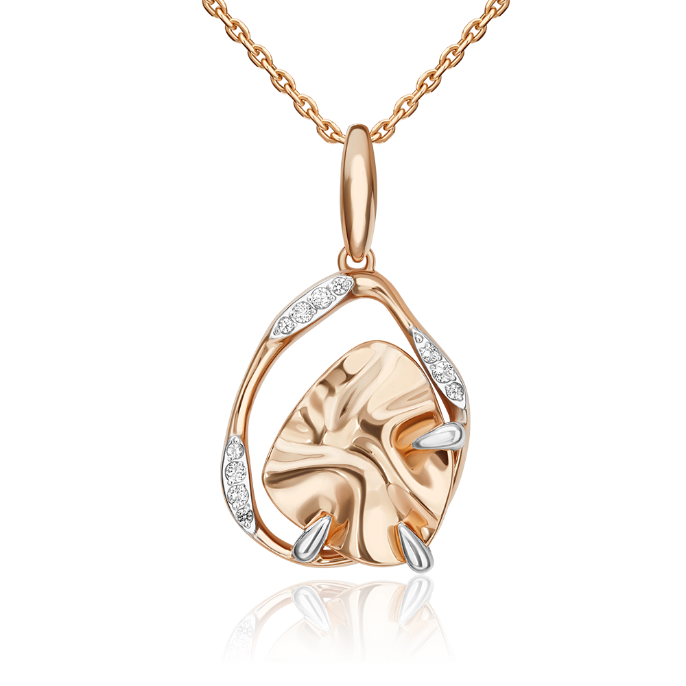 Подвеска «Шарм» из красного золота с натуральными топазами white 03-3410-00-201-1110