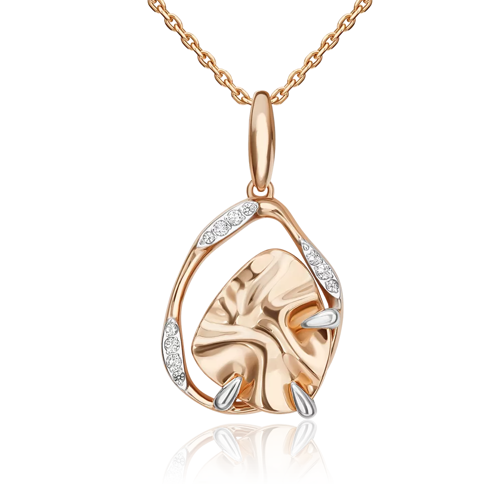 Подвеска «Шарм» из красного золота с натуральными топазами white 03-3410-00-201-1110