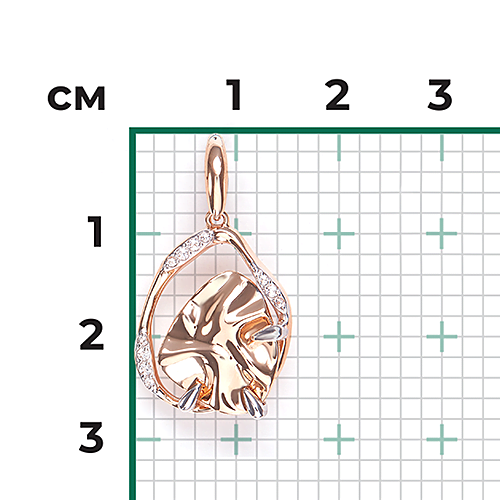 Подвеска «Шарм» из красного золота с натуральными топазами white 03-3410-00-201-1110
