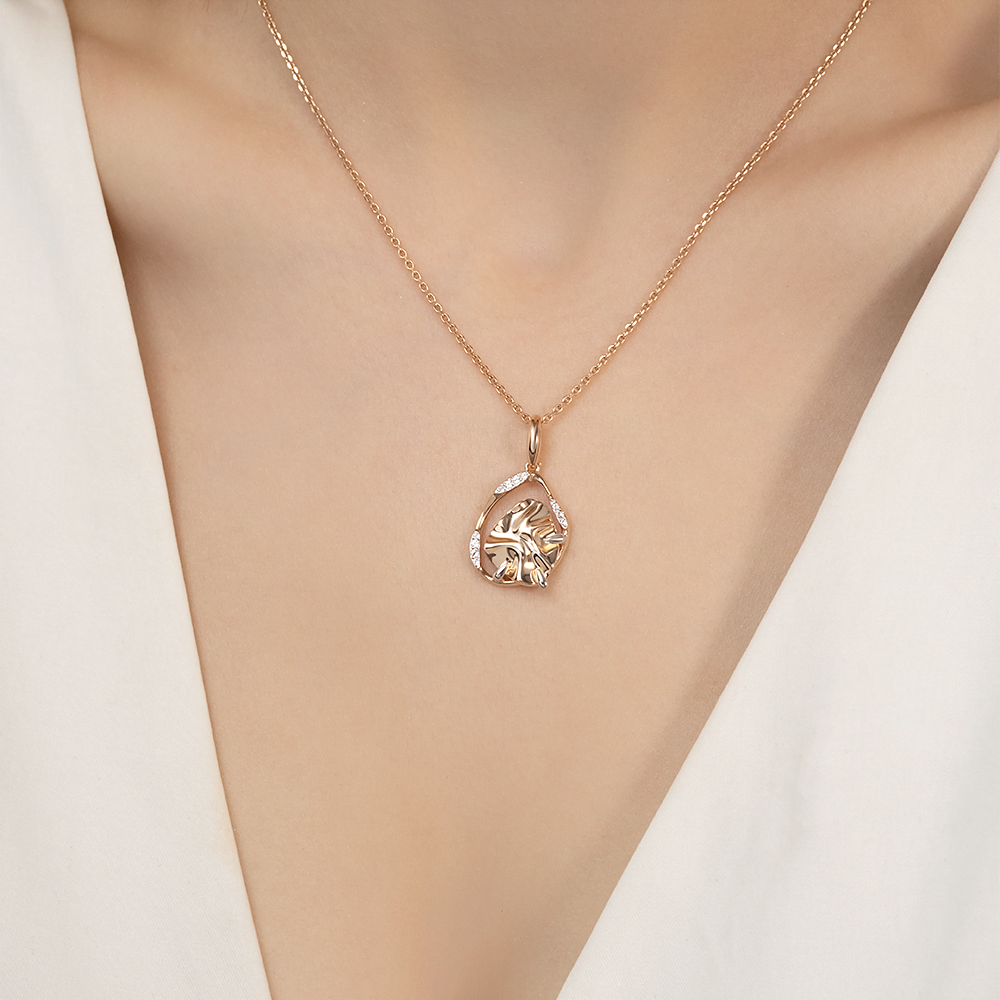 Подвеска «Шарм» из красного золота с натуральными топазами white 03-3410-00-201-1110