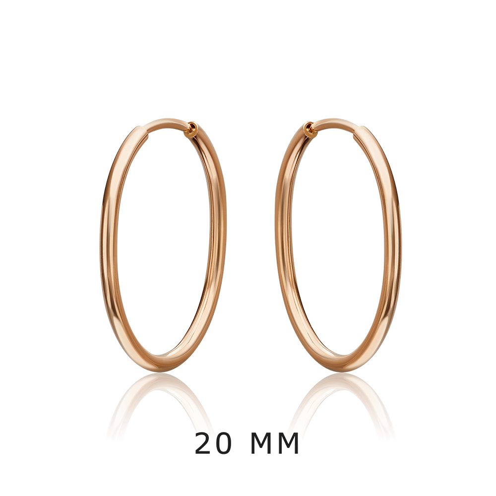 Серьги-конго из красного золота 02-0074-27-000-1110-19