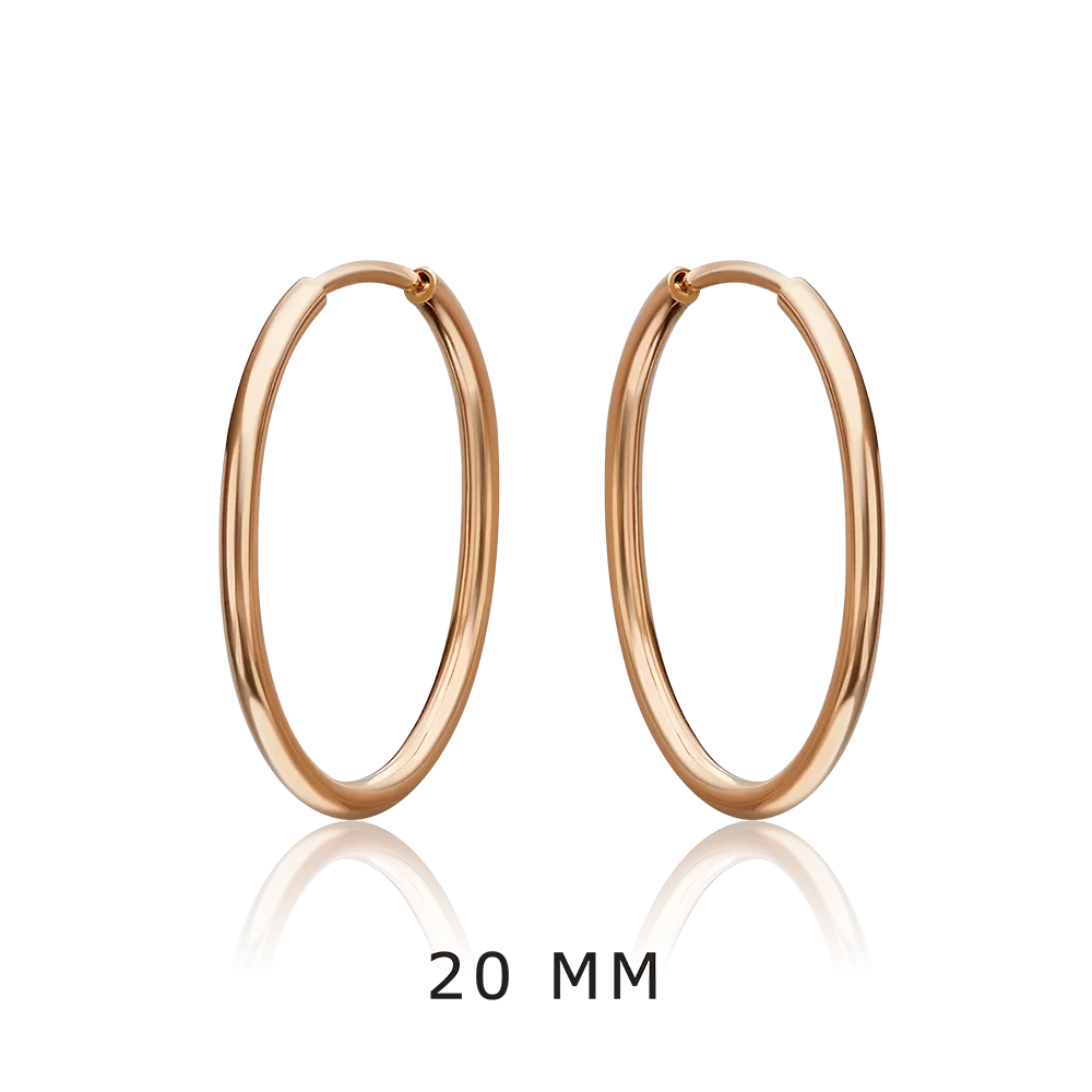 Серьги-конго из красного золота 02-0074-27-000-1110-19