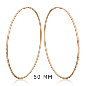 Серьги-конго из красного золота с алмазной гранью 02-0074-38-000-1110-19