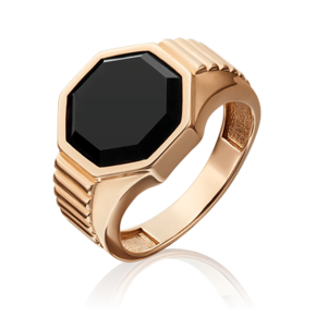 Печатка из красного золота с ониксом 01-5322-00-281-1110-46