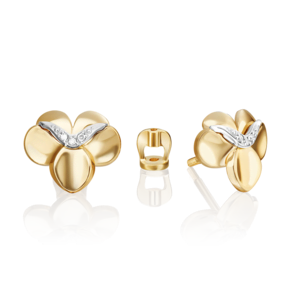 Серьги-пусеты из комбинированного золота с бриллиантами 02-4999-00-101-1121
