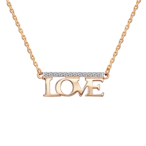 Колье «Любовь» из красного золота с фианитами 07-0265-00-401-1110