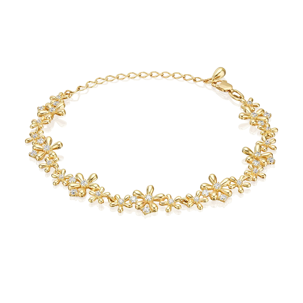 Браслет из лимонного золота с фианитами 05-0848-00-401-1130