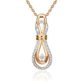 Подвеска из красного золота с бриллиантами 03-0405-00-101-1110-30