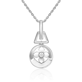 Подвеска из белого золота с бриллиантом 03-3363-00-101-1120