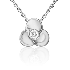 Подвеска-бегунок из белого золота с бриллиантом 03-1339-00-101-1120-30