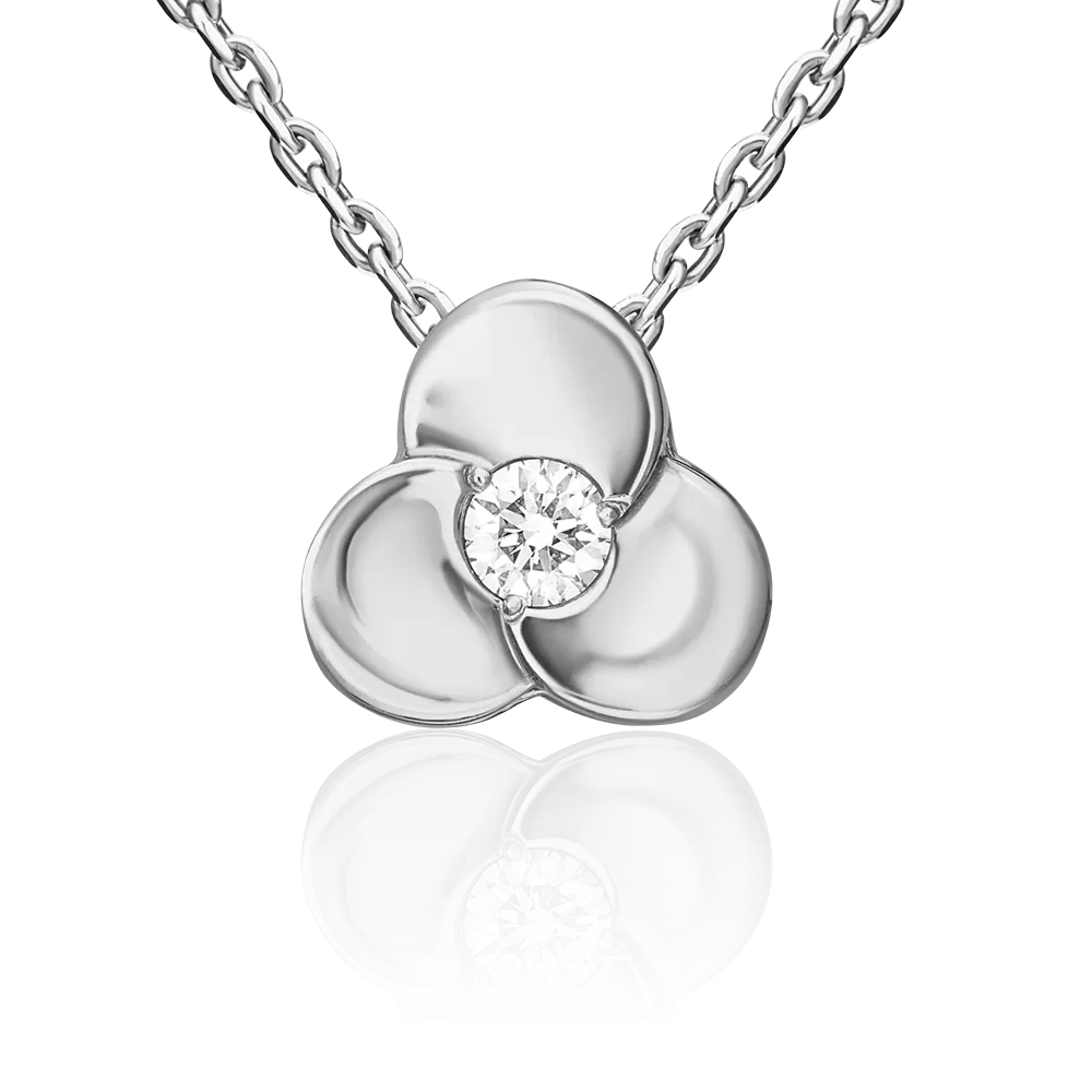 Подвеска-бегунок из белого золота с бриллиантом 03-1339-00-101-1120-30