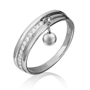 Кольцо из белого золота с фианитами 01-5279-00-401-1120-24