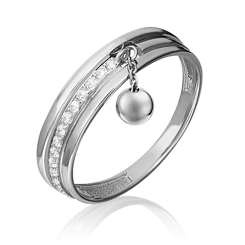 Кольцо из белого золота с фианитами 01-5279-00-401-1120-24