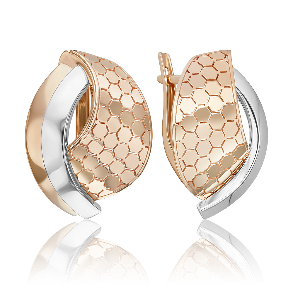 Серьги из комбинированного золота 02-5277-00-000-1111