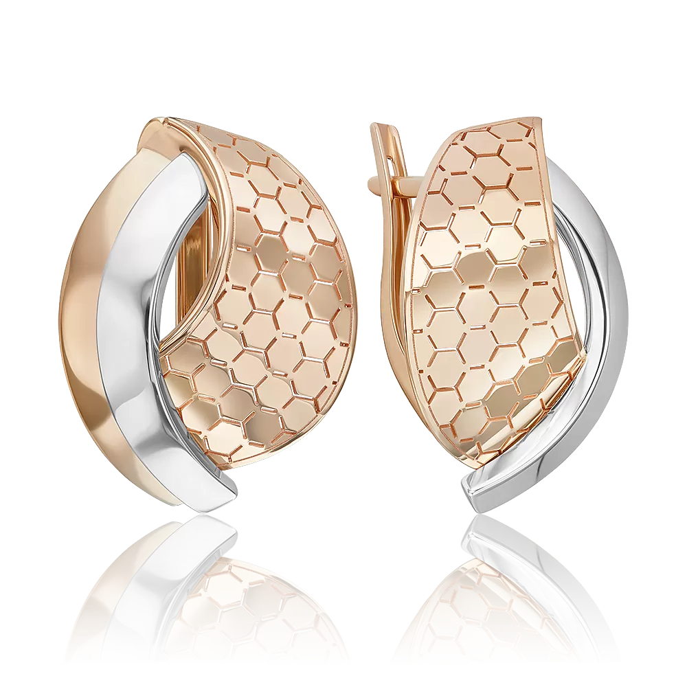Серьги из комбинированного золота 02-5277-00-000-1111