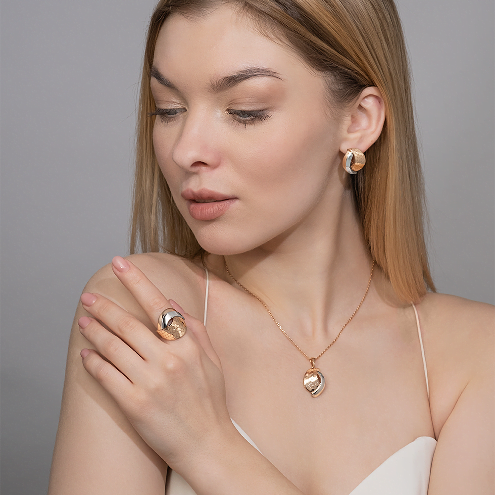 Серьги из комбинированного золота 02-5277-00-000-1111