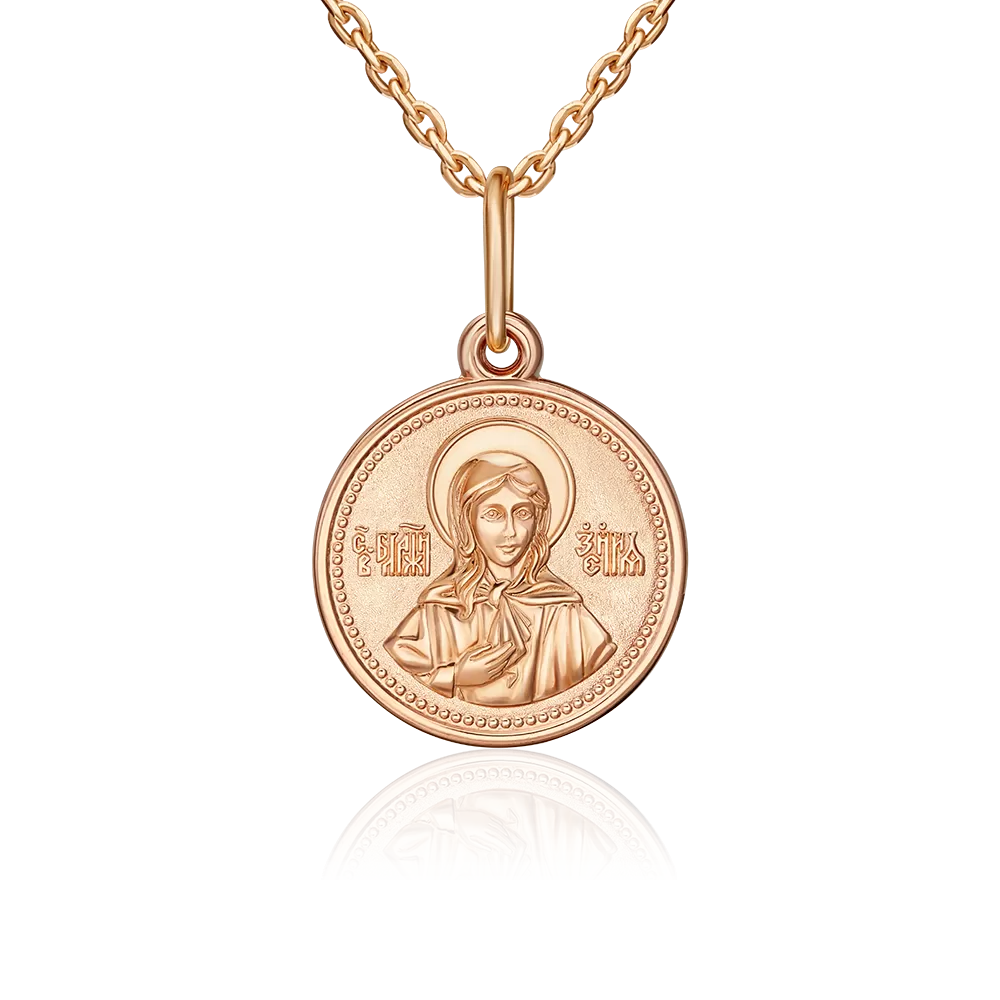 Иконка «Блаженная Ксения» из красного золота 03-1808-01-000-1110