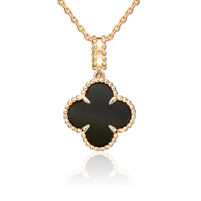Подвеска «Клевер» из красного золота с ониксом 03-3637-00-281-1110