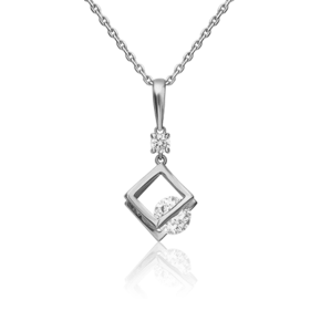 Подвеска из белого золота с фианитами 03-3140-00-401-1120