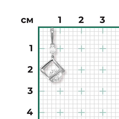 Подвеска из белого золота с фианитами 03-3140-00-401-1120