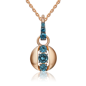 Подвеска из красного золота с топазами 03-3570-02-201-1110