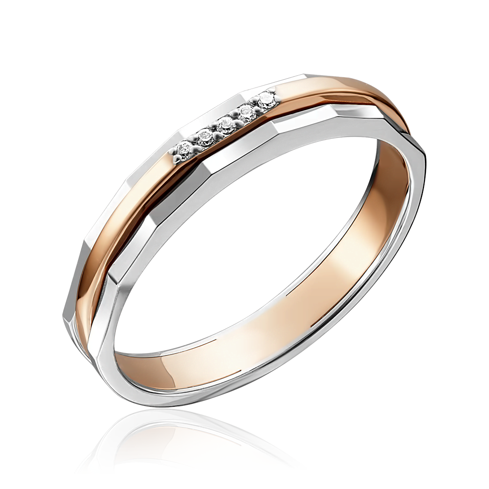 Кольцо из комбинированного золота с бриллиантами 01-5162-00-101-1111-30