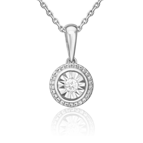 Подвеска из белого золота с бриллиантом 03-3452-00-101-1120