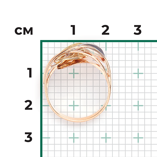 Кольцо из комбинированного золота с фианитами 01-5004-00-401-1140-66