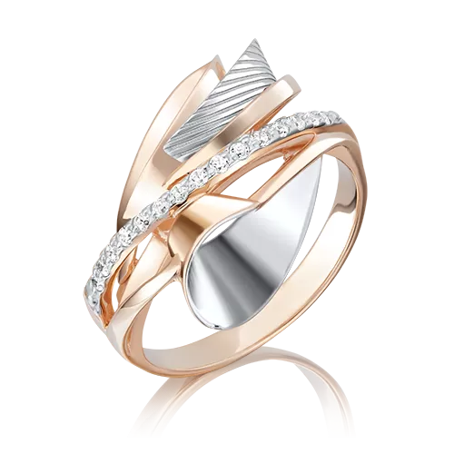 Кольцо из красного золота с фианитами 01-5084-00-401-1110-66