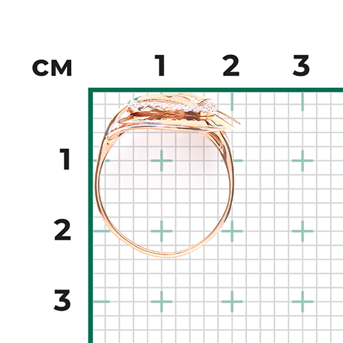Кольцо из комбинированного золота с фианитами 01-5122-00-401-1113-66