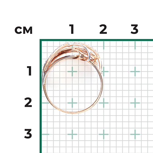 Кольцо из комбинированного золота с фианитами 01-5151-00-401-1111-66