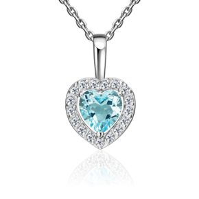 Подвеска «Сердце» из серебра с топазом и фианитами 03-3729-00-207-0200
