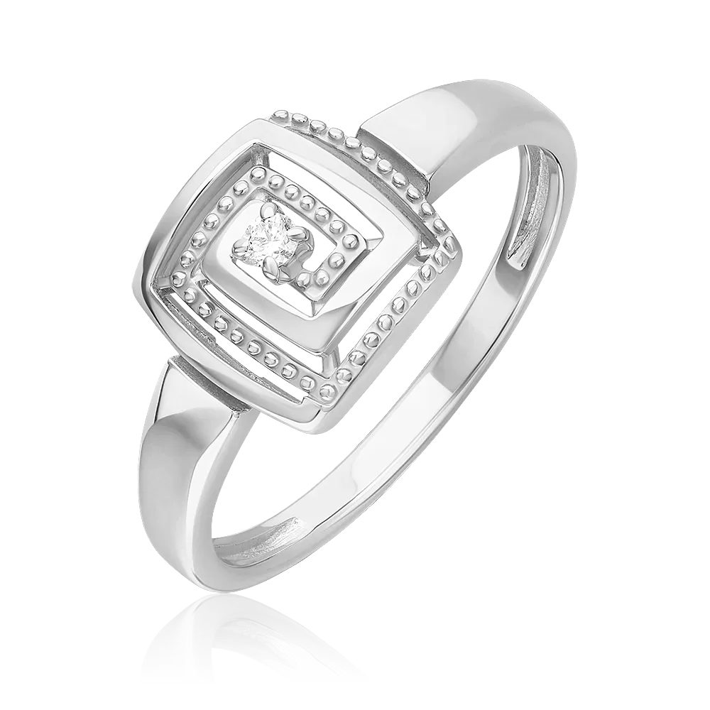 Кольцо из белого золота с бриллиантом 01-5849-00-101-1120