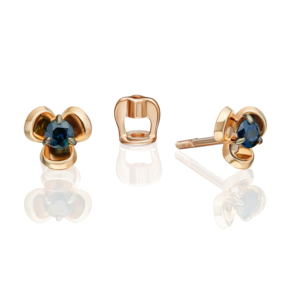 Серьги-пусеты из красного золота с сапфиром 02-5483-00-102-1110