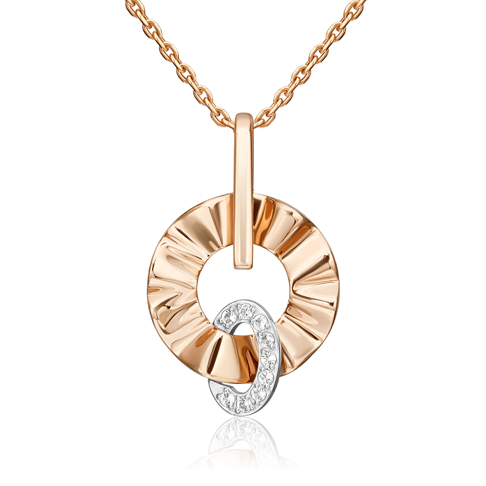 Подвеска «Очарование» из комбинированного золота с натуральными топазами white 03-3415-00-201-1111