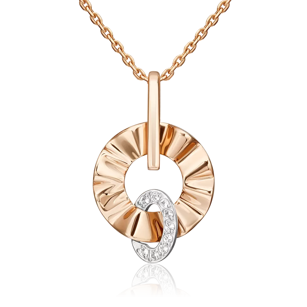 Подвеска «Очарование» из комбинированного золота с натуральными топазами white 03-3415-00-201-1111