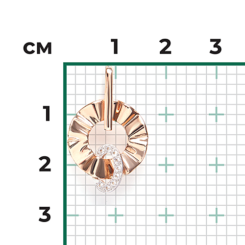 Подвеска «Очарование» из комбинированного золота с натуральными топазами white 03-3415-00-201-1111