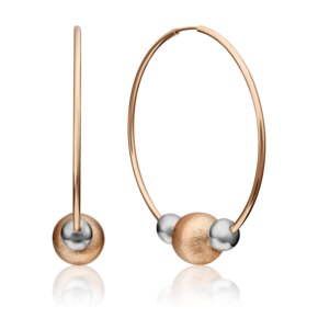 Серьги-конго из комбинированного золота 02-4389-00-000-1111-04