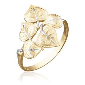 Кольцо «Ветвь» из лимонного золота 01-5046-00-000-1130-59