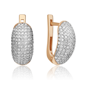 Серьги из красного золота с бриллиантами 02-4835-00-101-1110-30
