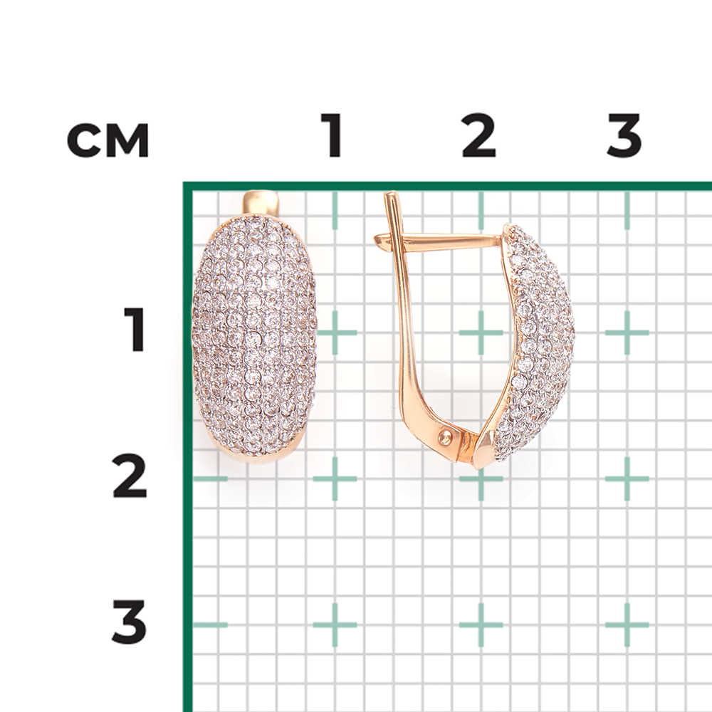 Серьги из красного золота с бриллиантами 02-4835-00-101-1110-30