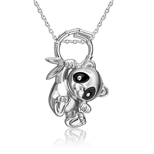 Подвеска «Панда» из серебра с эмалью 03-3349-00-000-0200