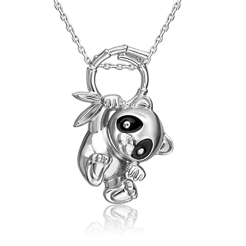 Подвеска «Панда» из серебра с эмалью 03-3349-00-000-0200