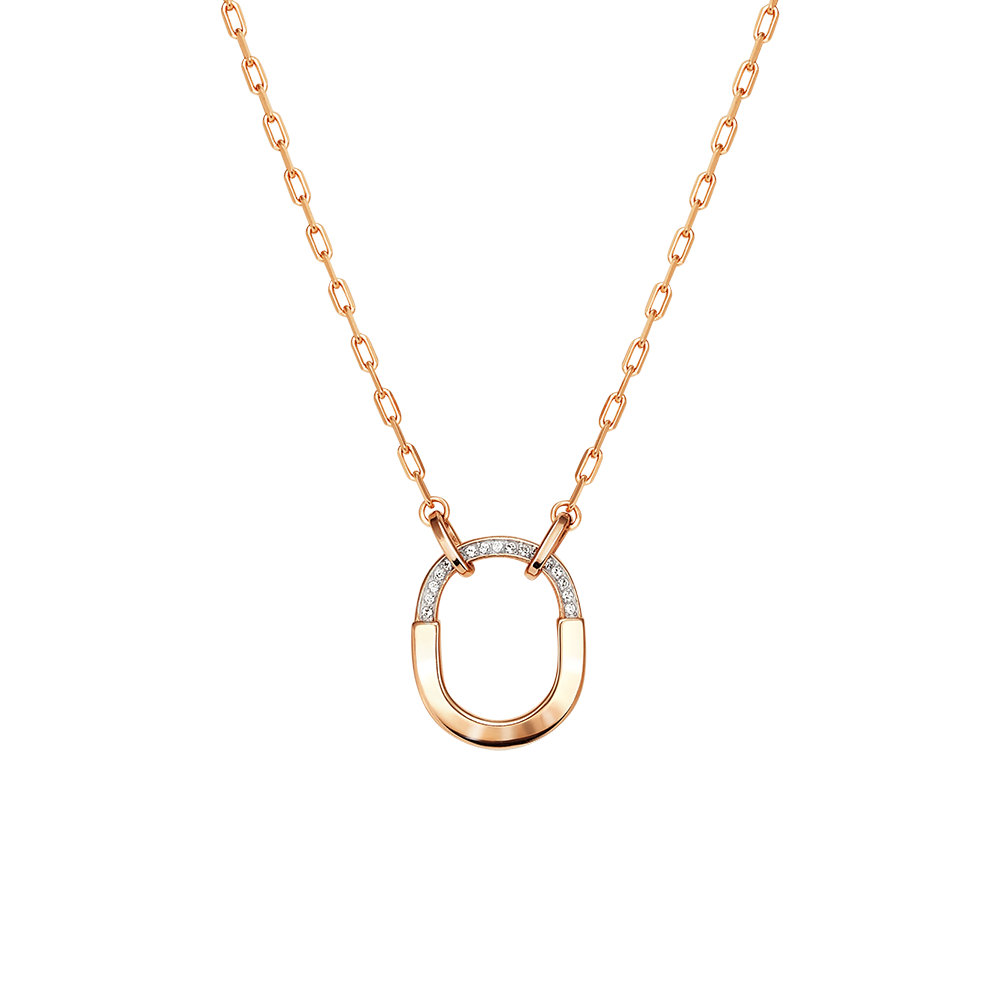 Колье из красного золота с фианитами 07-0277-00-401-1110