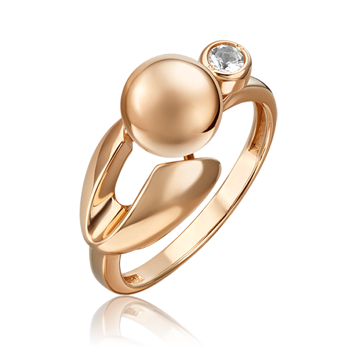 Кольцо «Стильная фантазия» из красного золота с натуральным топазом white 01-5513-00-201-1110