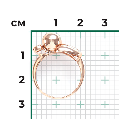 Кольцо «Стильная фантазия» из красного золота с натуральным топазом white 01-5513-00-201-1110