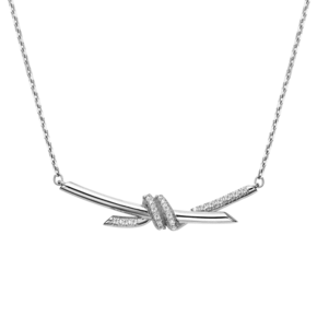 Колье из белого золота с фианитами 07-0286-00-401-1120
