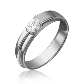 Кольцо из белого золота с бриллиантом 01-5244-00-101-1120-30