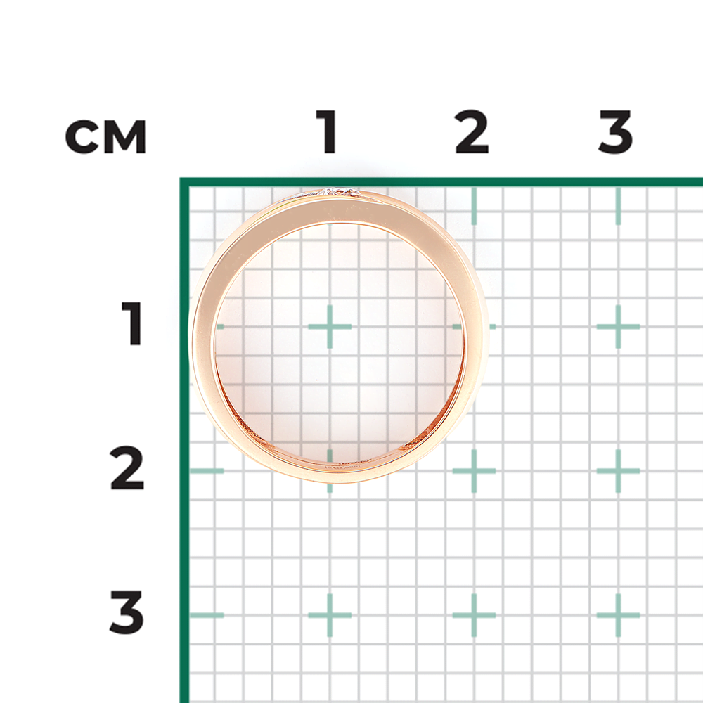 Кольцо из красного золота с бриллиантами 01-1604-00-101-1110-30
