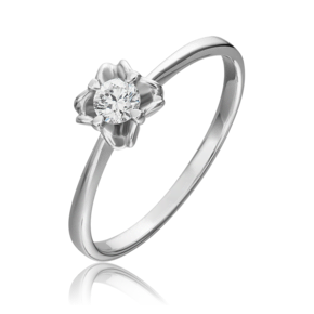 Помолвочное кольцо из белого золота с бриллиантами 01-1591-00-101-1120-30